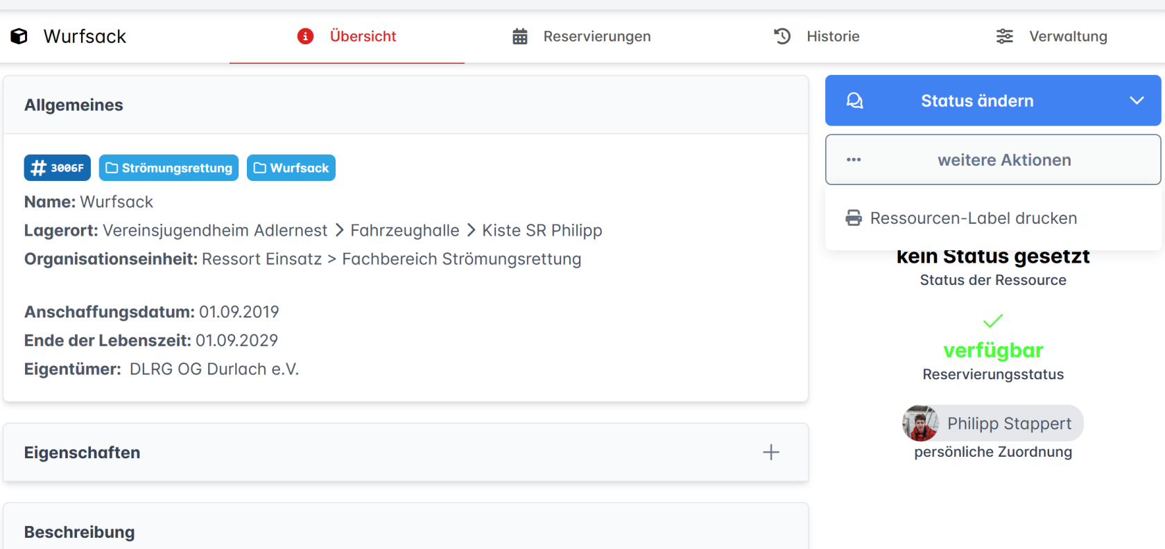 Schritt 1: Drucken von Ressourcen-Labels